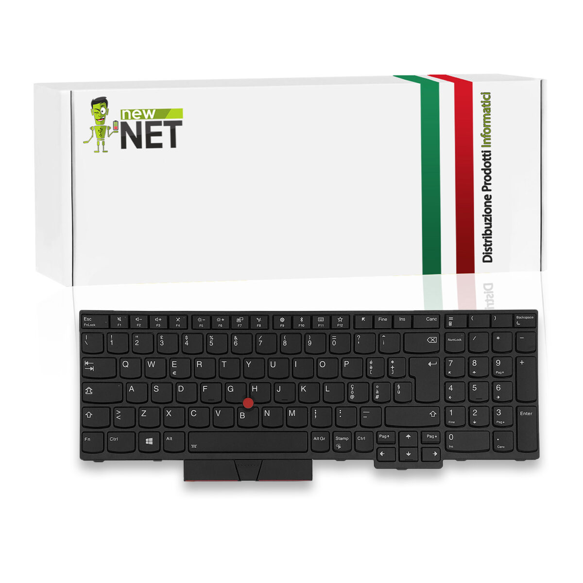 Tastiera per Lenovo ThinkPad E580 L590 P73 T590 Retroilluminata + Trackpoint
