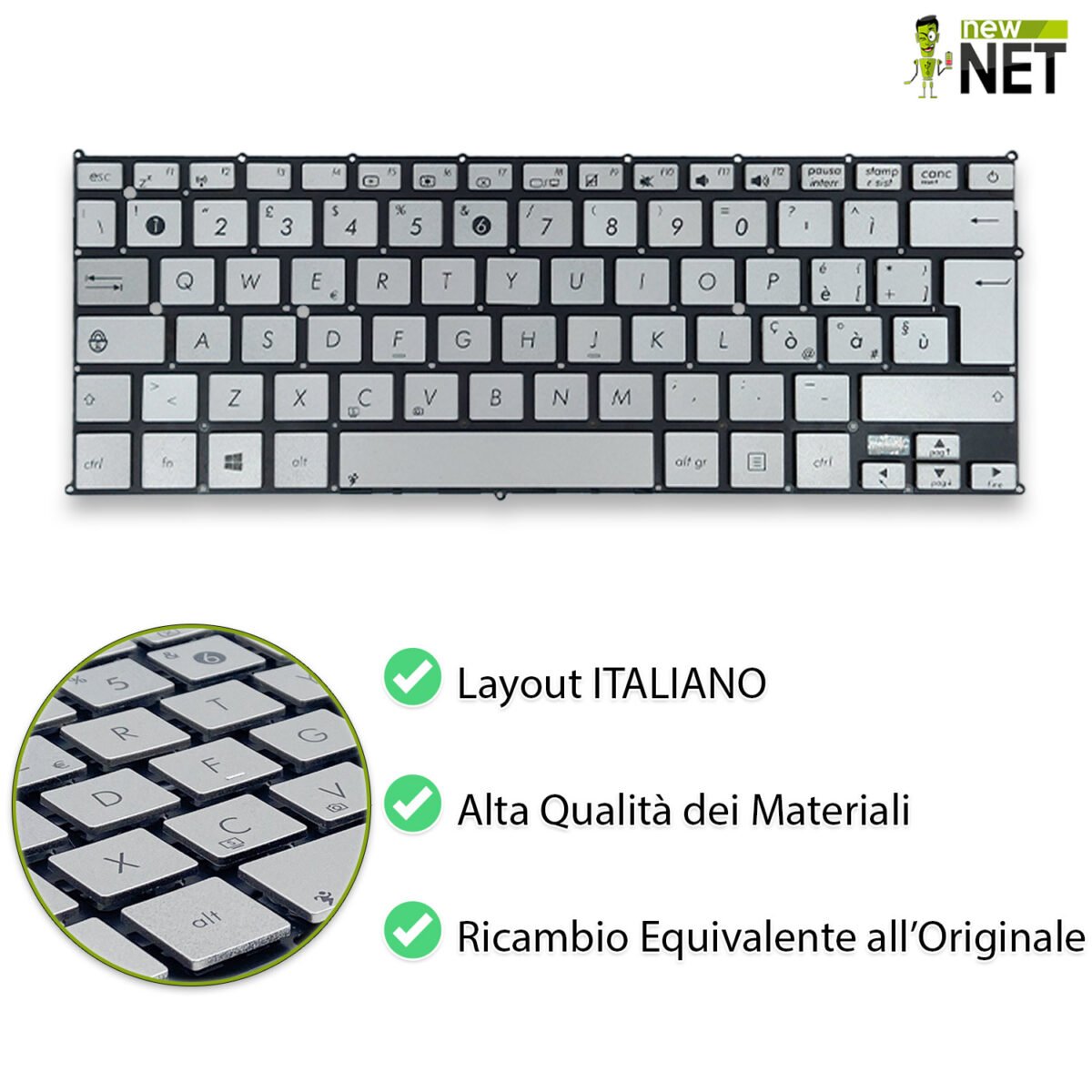 Tastiera per ASUS Zenbook UX21 UX21E UX21A - immagine 4