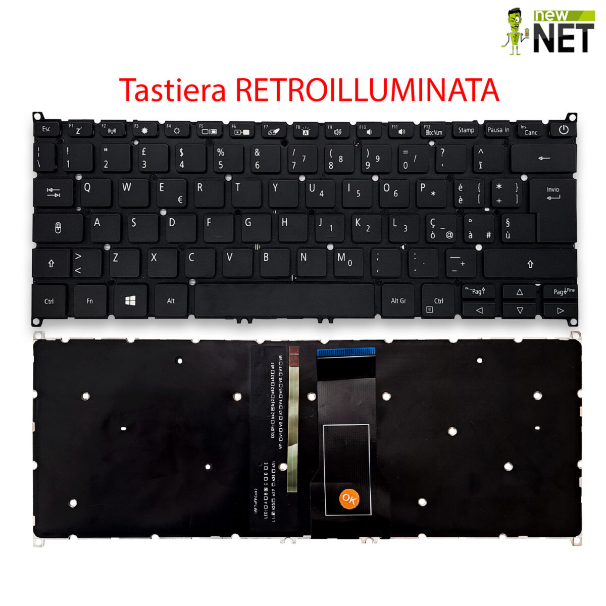 Tastiera per Acer Swift 3 SF314-54 Retroilluminata - immagine 5