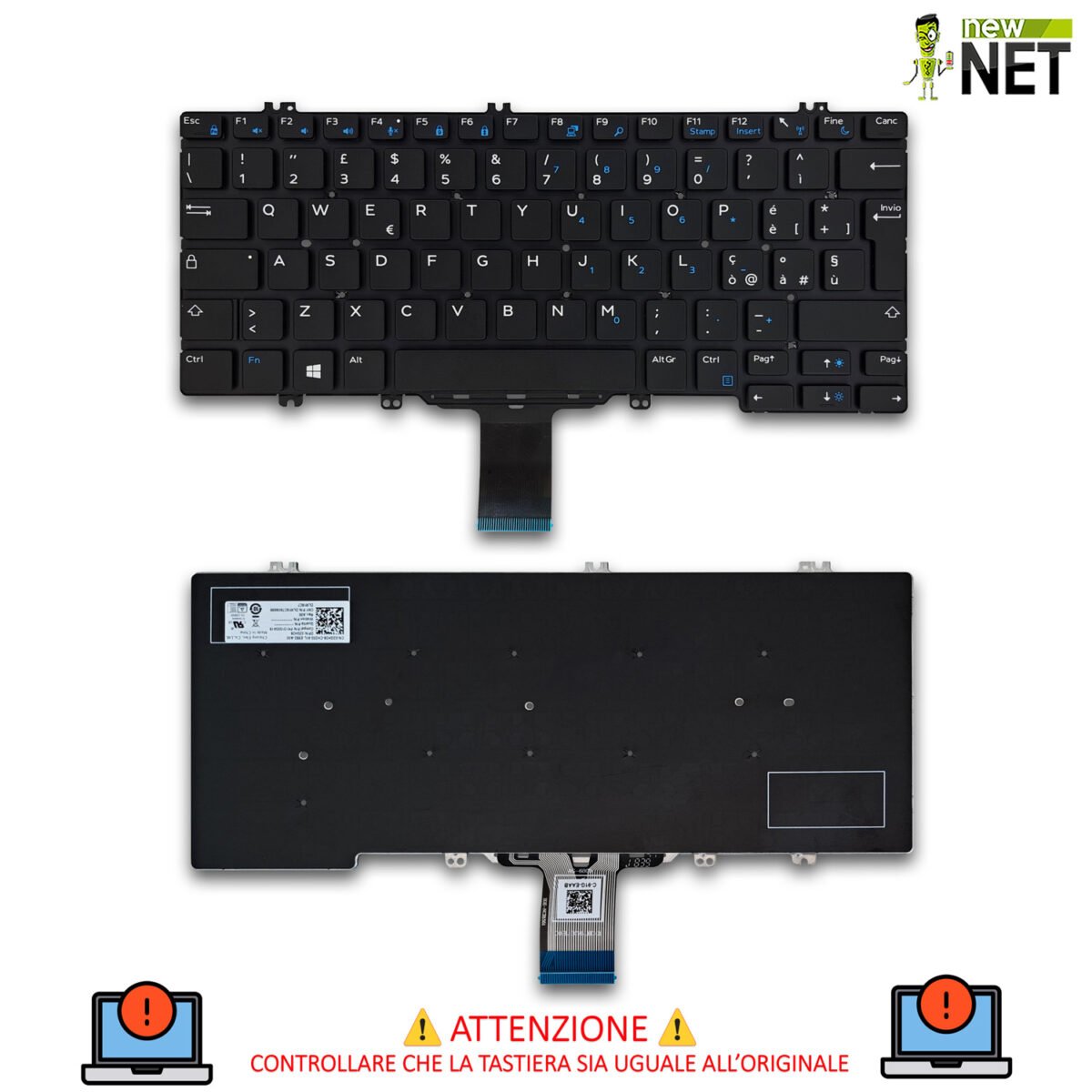 Tastiera 02GH26 per Dell Latitude 5280 nera - immagine 5
