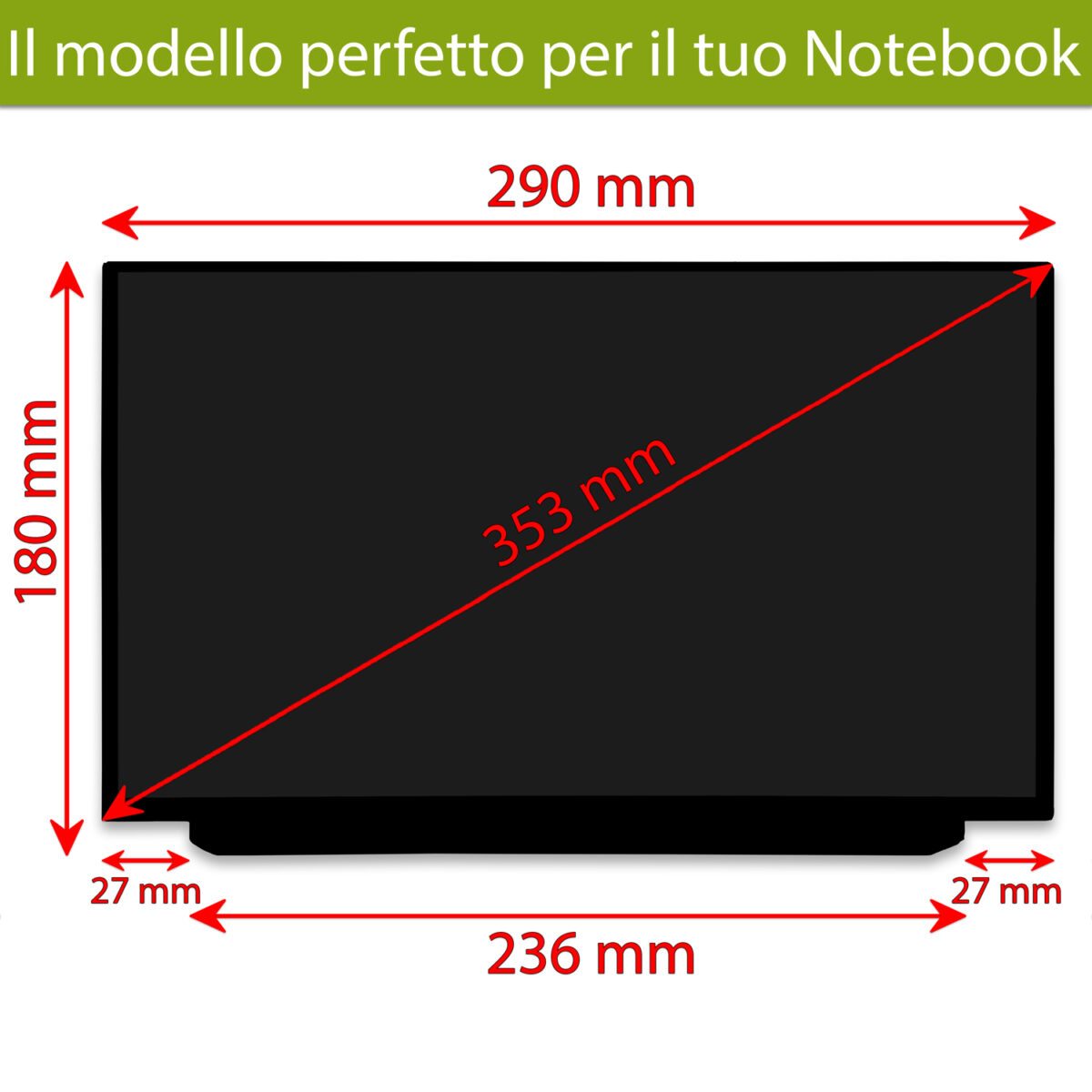 Display LP125WH2-SPT2 LCD IPS 12.5 pollici, 30 Pin eDP, 1366x768 HD - immagine 2