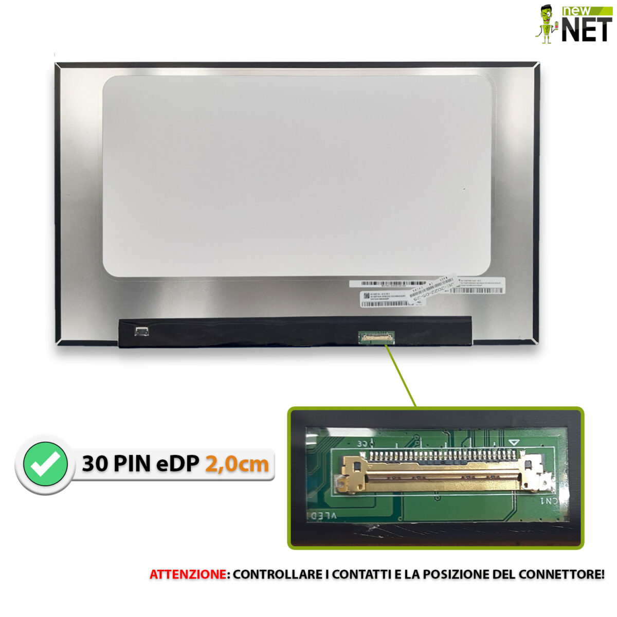 Display NV156FHM-N63 V8.0 Schermo LCD [30 Pin / 1920 x 1080 / 15,6 Pollici] - immagine 4
