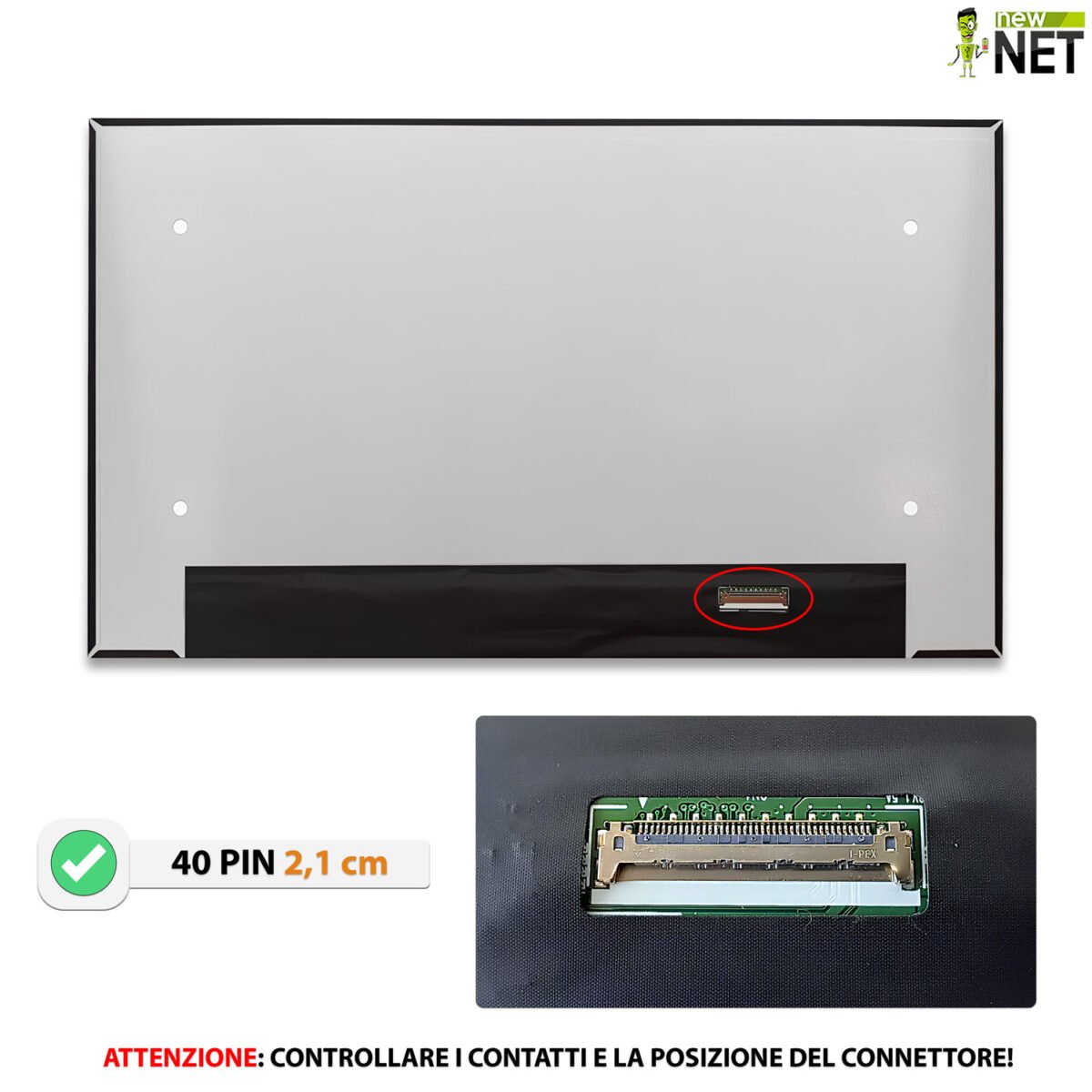 Display LP133WF6-SPK2 per Dell Latitude 5300, 13.3 pollici, 1920x1080 FHD IPS, touchscreen 40 Pin eDP 21mm - immagine 5