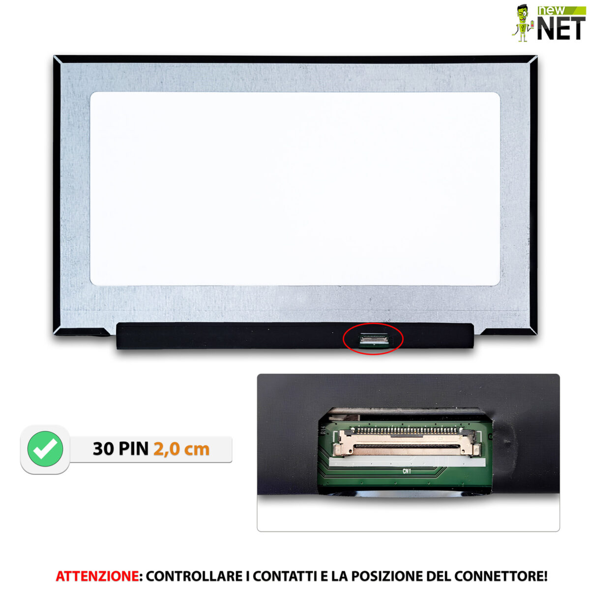 Display LP173WF5-SPA1 LCD IPS 17.3 pollici 30 pin eDP, 1920x1080 FHD 60Hz - immagine 5
