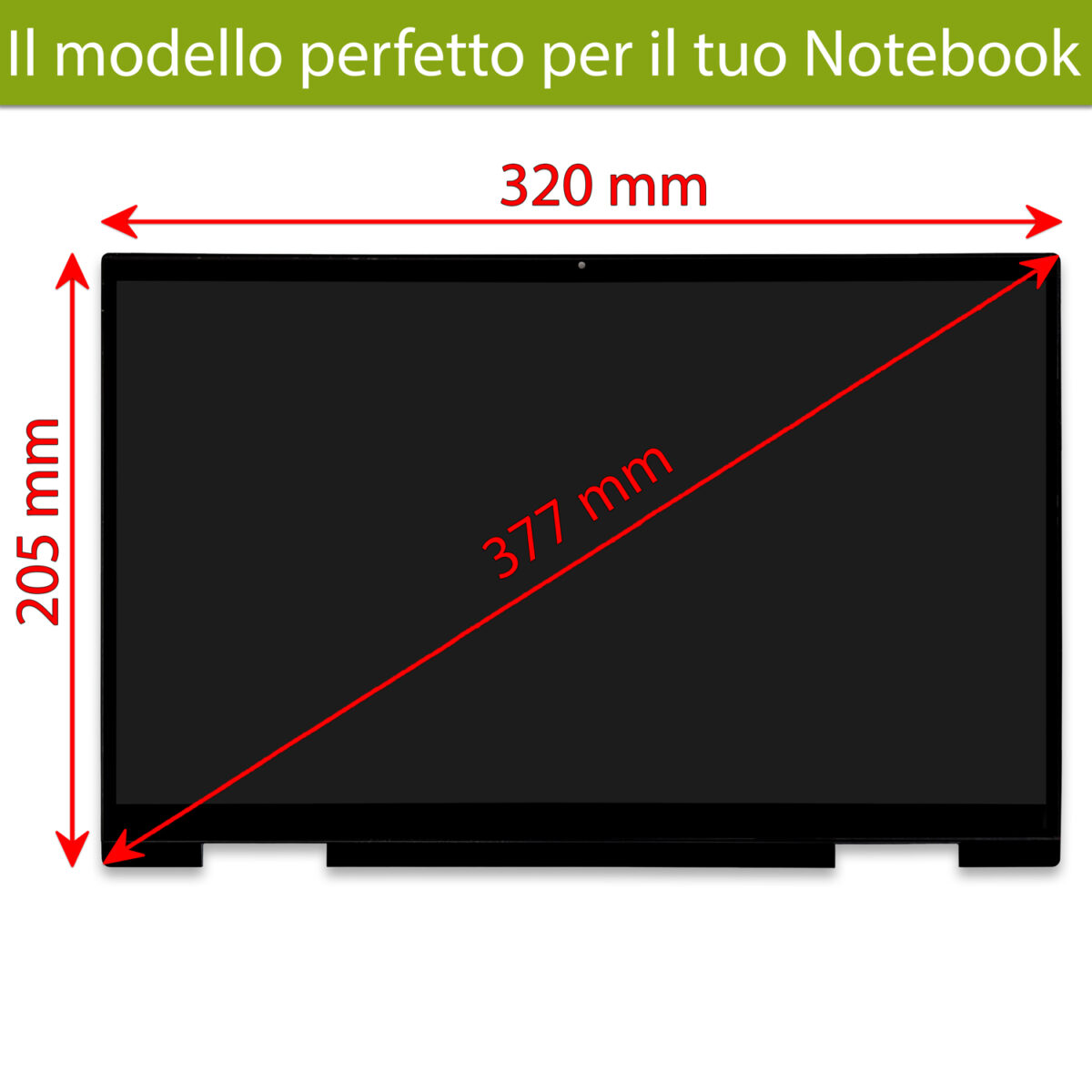 Display touchscreen per HP Pavilion X360 14-DY, LCD IPS 14.0 pollici 30 Pin eDP, 1920x1080 FHD - immagine 2