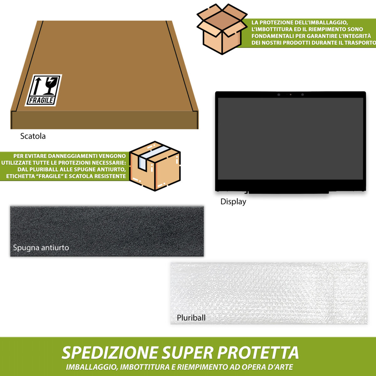 Display LCD TN con Frame touchscreen per HP Pavilion x360 14-cd, 14-dd, 14T-cd, 14.0″ pollici, 30 Pin eDP, 1920x1080 FHD - immagine 6