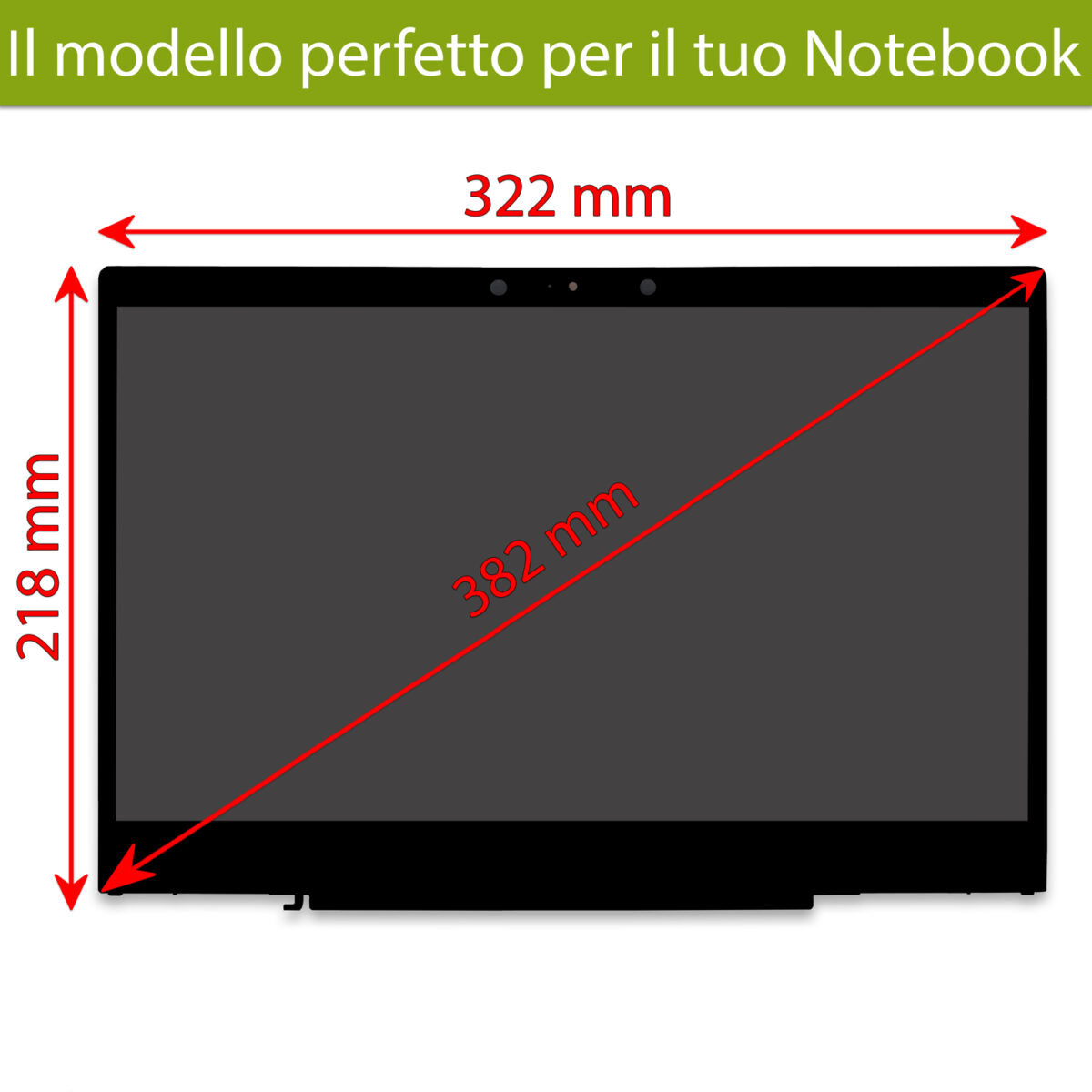 Display LCD TN con Frame touchscreen per HP Pavilion x360 14-cd, 14-dd, 14T-cd, 14.0″ pollici, 30 Pin eDP, 1920x1080 FHD - immagine 2