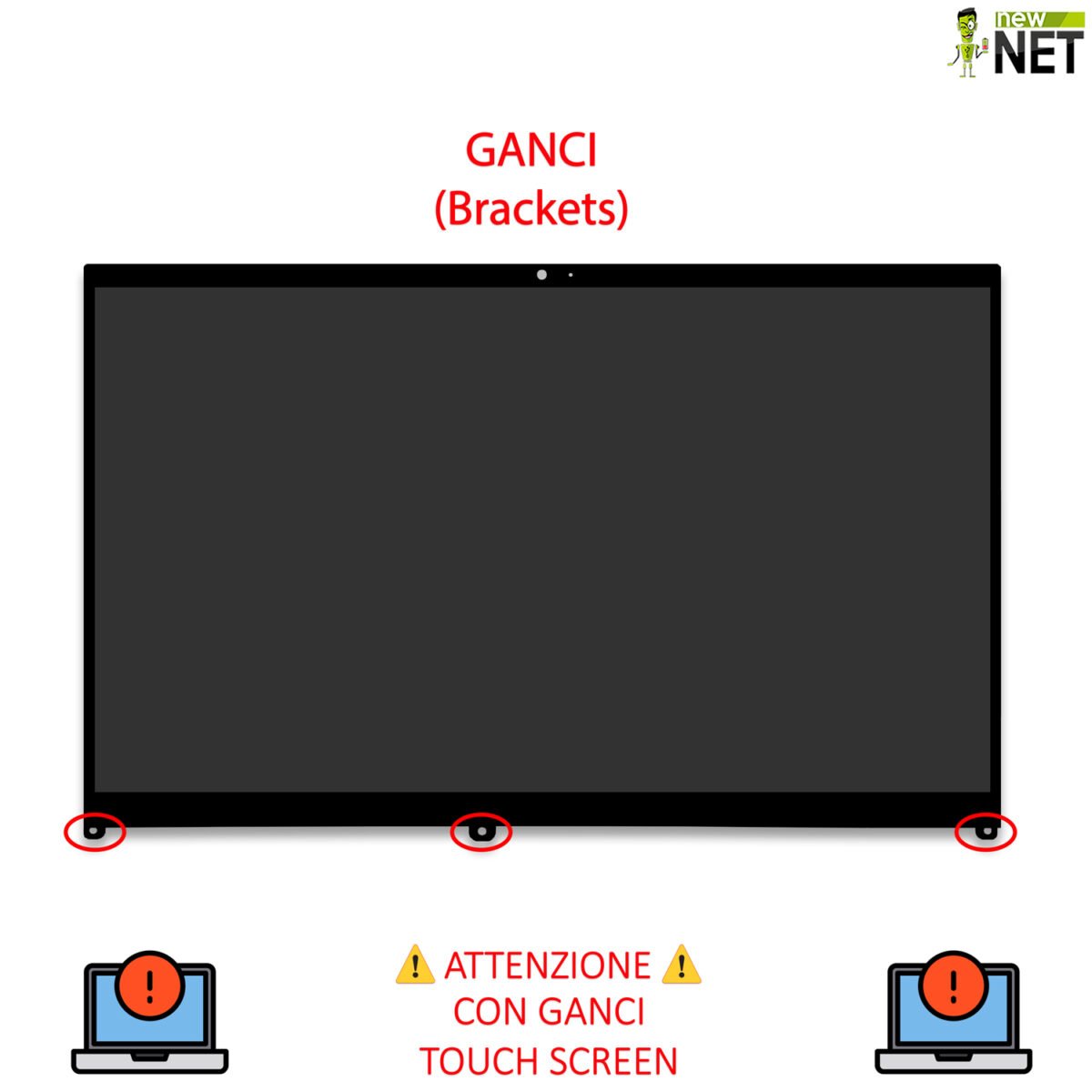 Display touchscreen 5D10S39642 per Lenovo IdeaPad Flex, LCD IPS 14.0 pollici 30 Pin eDP, 1920x1080 FHD - immagine 4