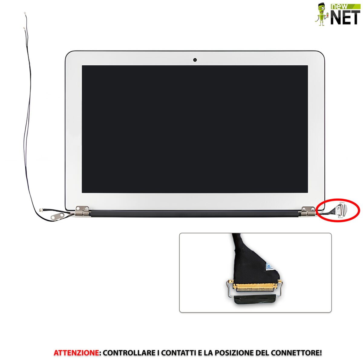 Display compatibile per Apple MacBook Air 11" model A1370 anno 2010 2011 Silver (Argento) - immagine 3