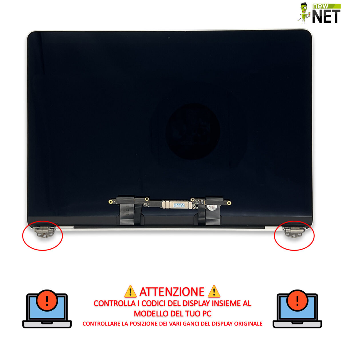 Display compatibile per Apple MacBook Pro 13" model A1706 anno 2016-2017, Space Gray (Grigio siderale) - immagine 4