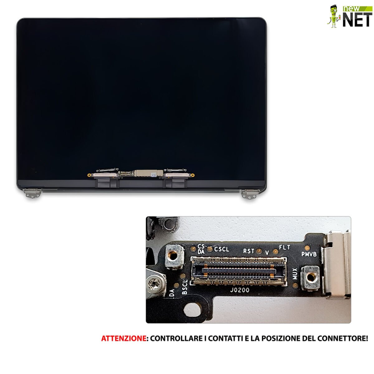 Display compatibile per Apple MacBook Pro 13" model A1708 anno 2016-2017, Space Gray (Grigio siderale) - immagine 2