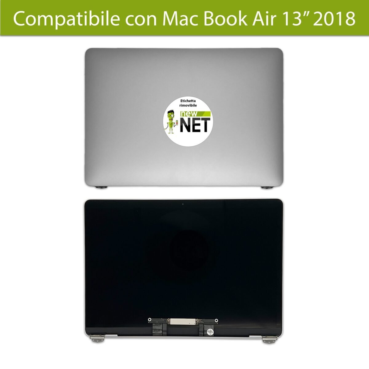 Display compatibile con Apple MacBook Air (13, 2018) 13.3 pollici, model A1932 - Colore Space Gray / Grigio siderale - immagine 4