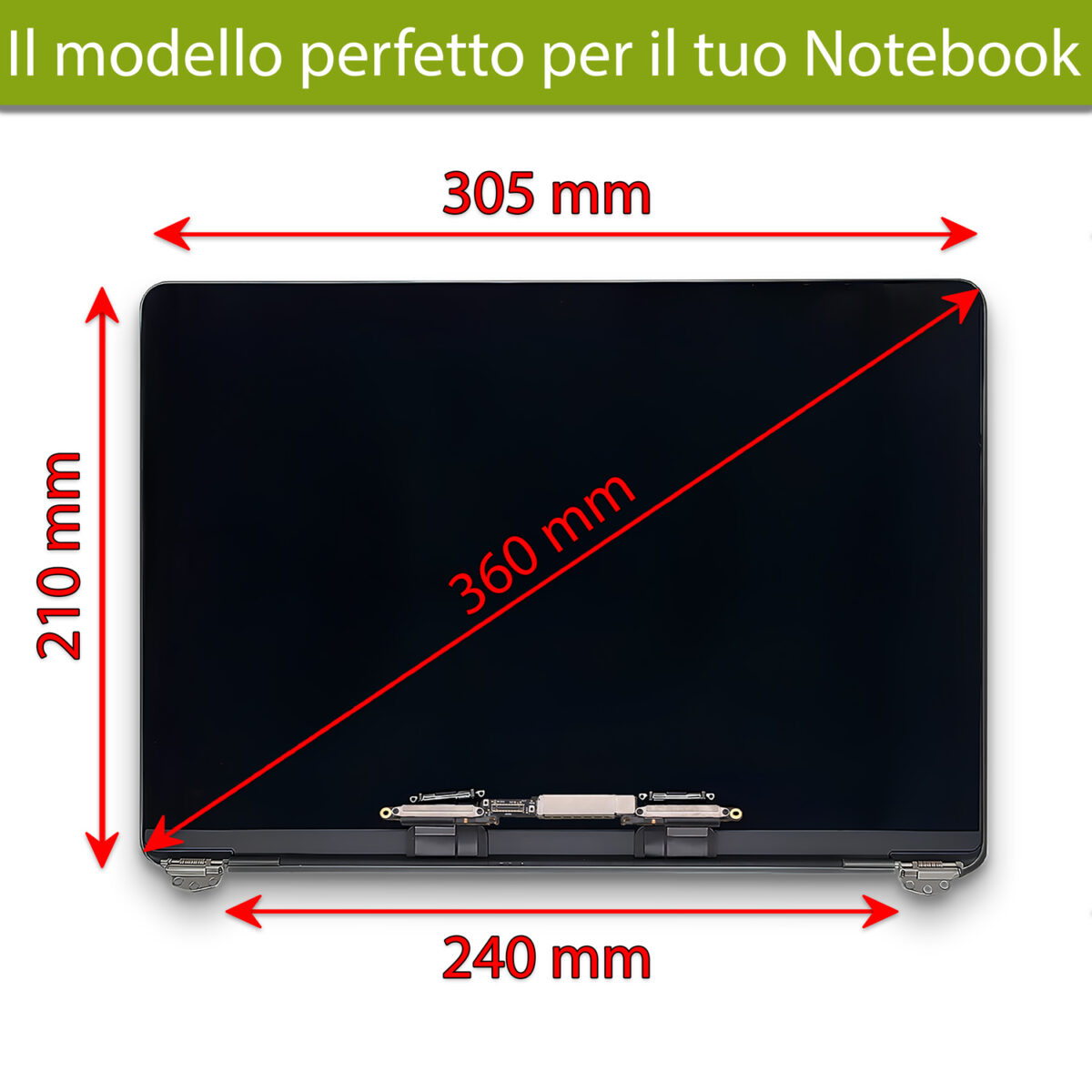 Display model A2251 compatibile per Apple MacBook Pro 13" anno 2020 Space Gray - immagine 3