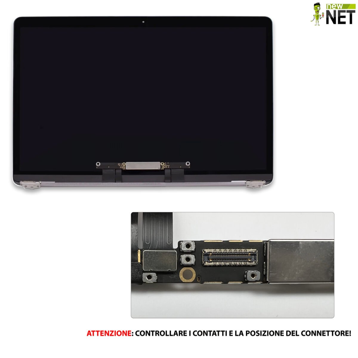 Display compatibile con Apple MacBook Air (M1, 2020) 13.3 pollici, model A2337 - Colore Space Gray / Grigio siderale - immagine 5