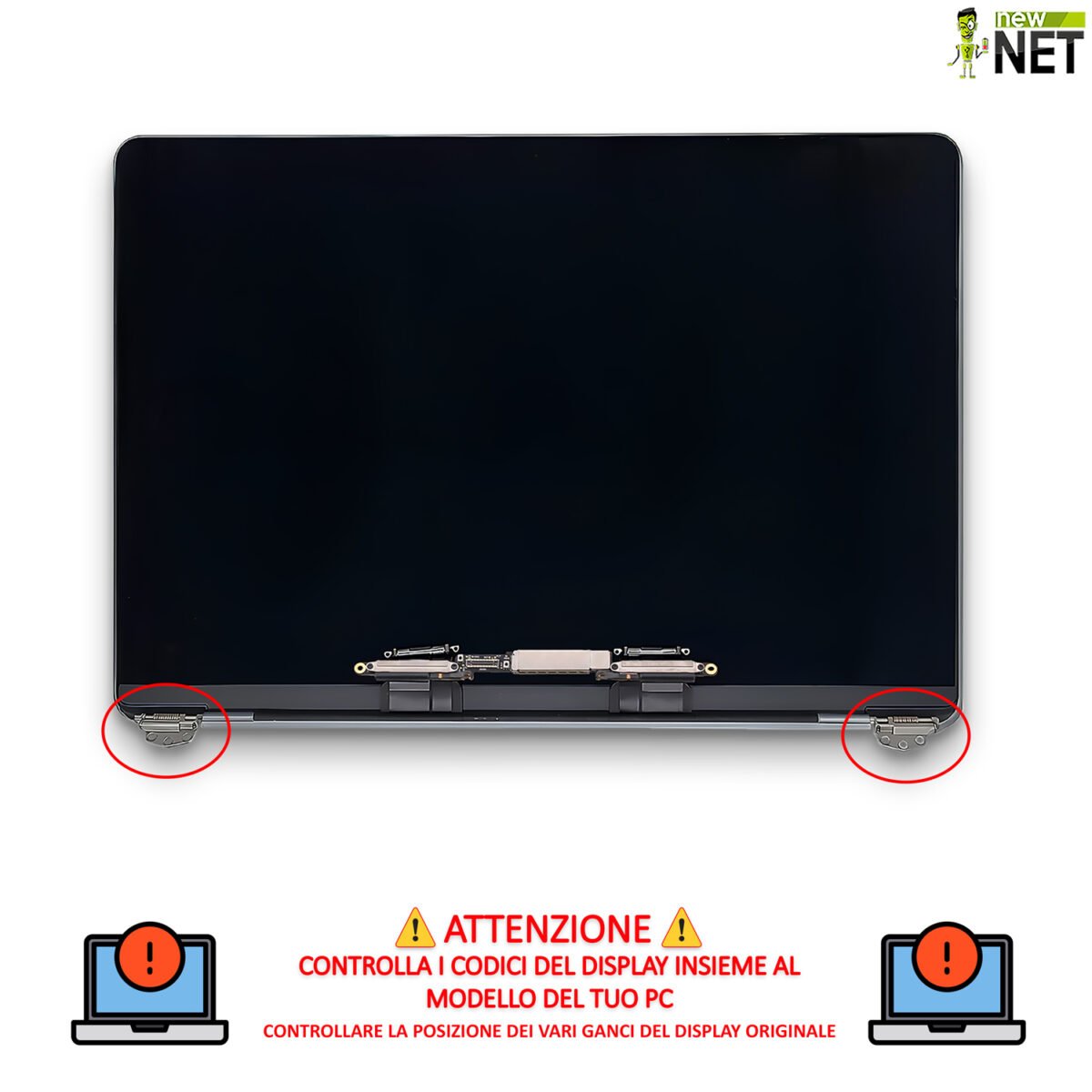 Display compatibile con Apple MacBook Pro 13" model A2338 anno 2020, Colore Silver / Argento - immagine 3