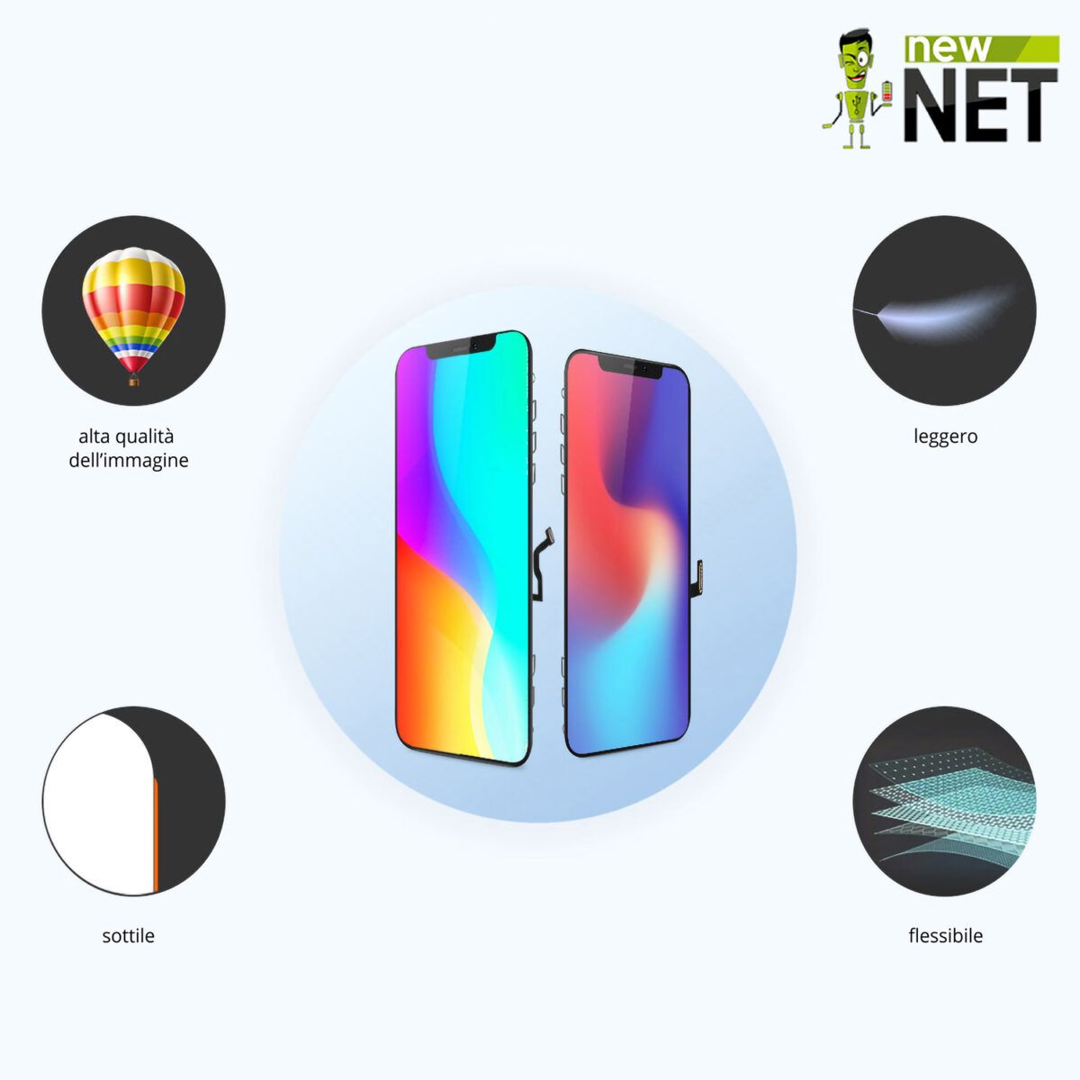 Display Soft OLED VOK per Apple iPhone X - immagine 2