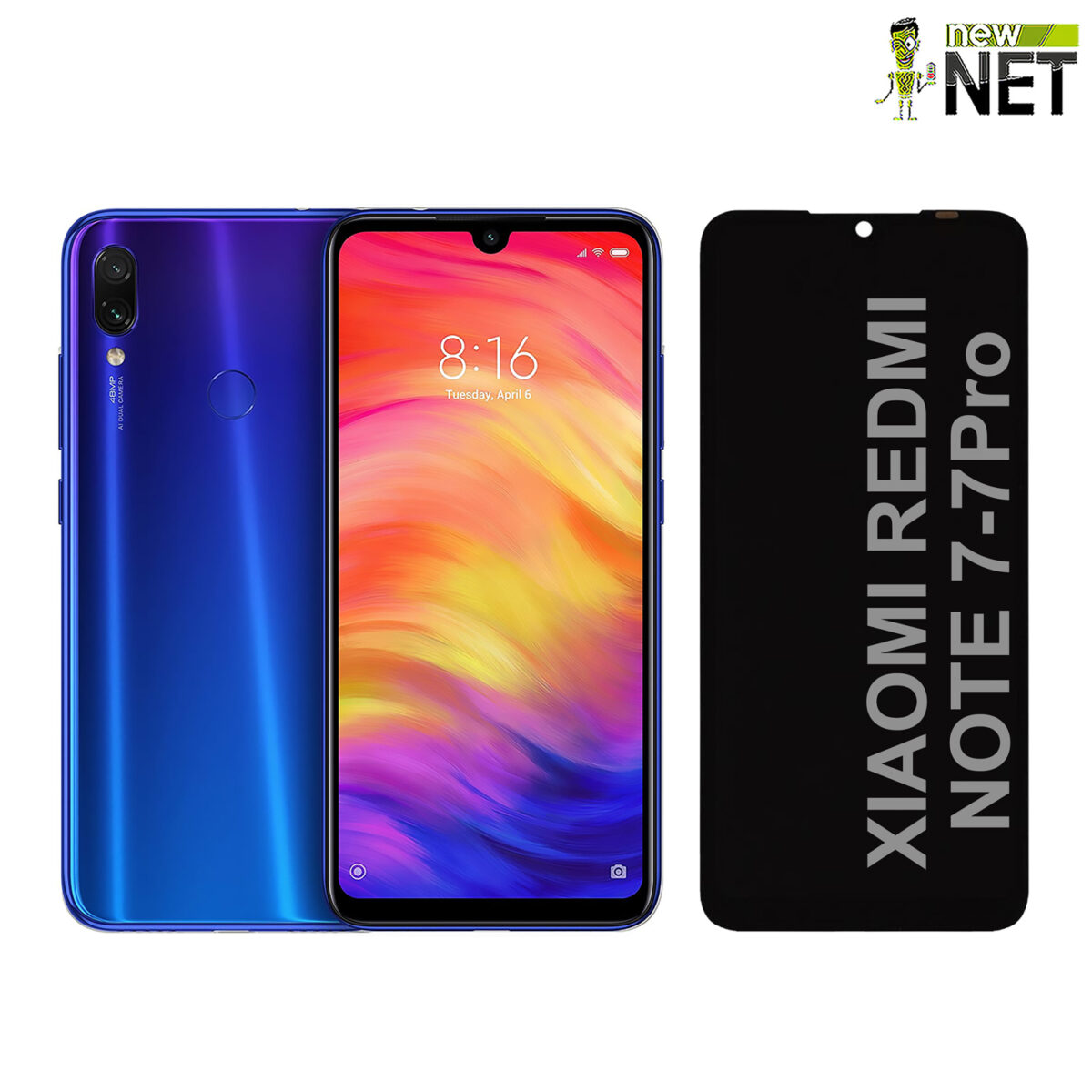 Display compatibile per Xiaomi Redmi Note 7 e 7 Pro, LCD IPS, Touch Screen, No Frame - immagine 6