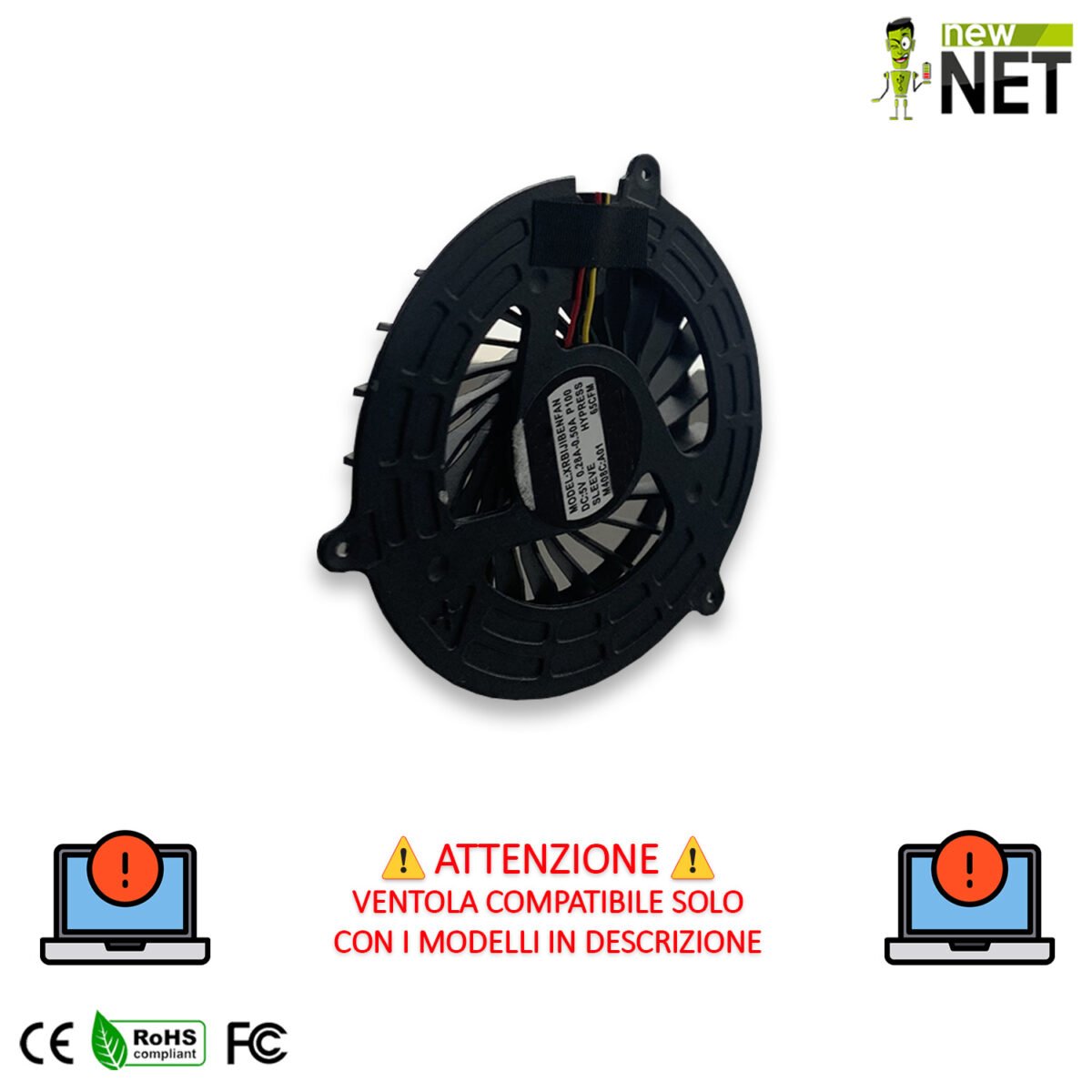 Ventola CPU fan per Acer Aspire 5350, 5750, 5755, V3-551G, V3-571G - immagine 3