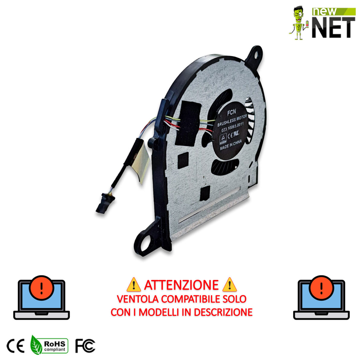 Ventola CPU fan 855966-001 per notebook HP x360, OMEN, 4 Pin - immagine 2