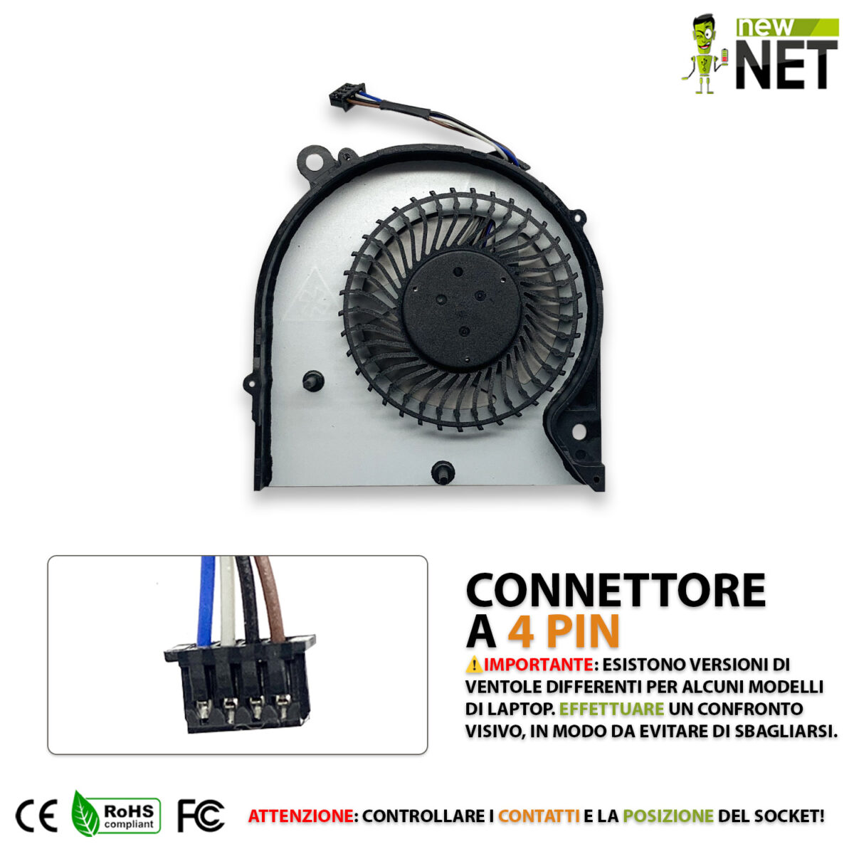 Ventola 821163-001 per HP EliteBook 745 G3, 745 G4, 840 G3, 840 G4 - immagine 4