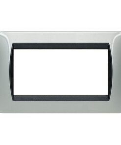 living int - placca 4 posti alluminio BTICINO L4804AL