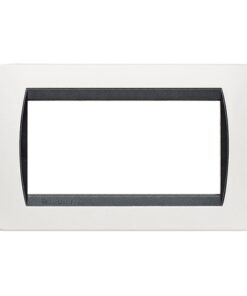 living int.- placca 4P plastica bianco s. BTICINO L4804PB