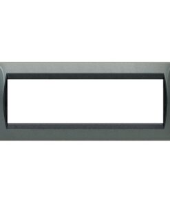 living int - placca 7 posti acciaio scuro BTICINO L4807AC