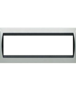 living int - placca 7 posti alluminio BTICINO L4807AL