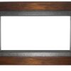Placca compatibile Living International in vero Legno Noce 4 Moduli