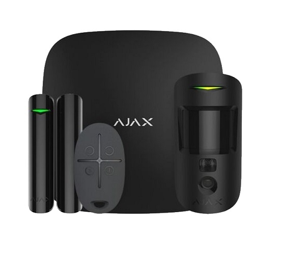 Starter kit Cam Plus NERO allarme radio (centrale HUB 2 Plus+ Motioncam + Door + Space) 2 sim,Ethernet