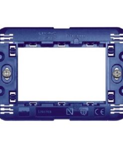 supporto per placche tonde, quadre e Living International - fissaggio con viti - 3 moduli