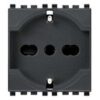 Presa 2P+T 16A universale grigio