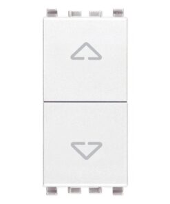 Due pulsanti interbloc. NO+NO 10A bianco