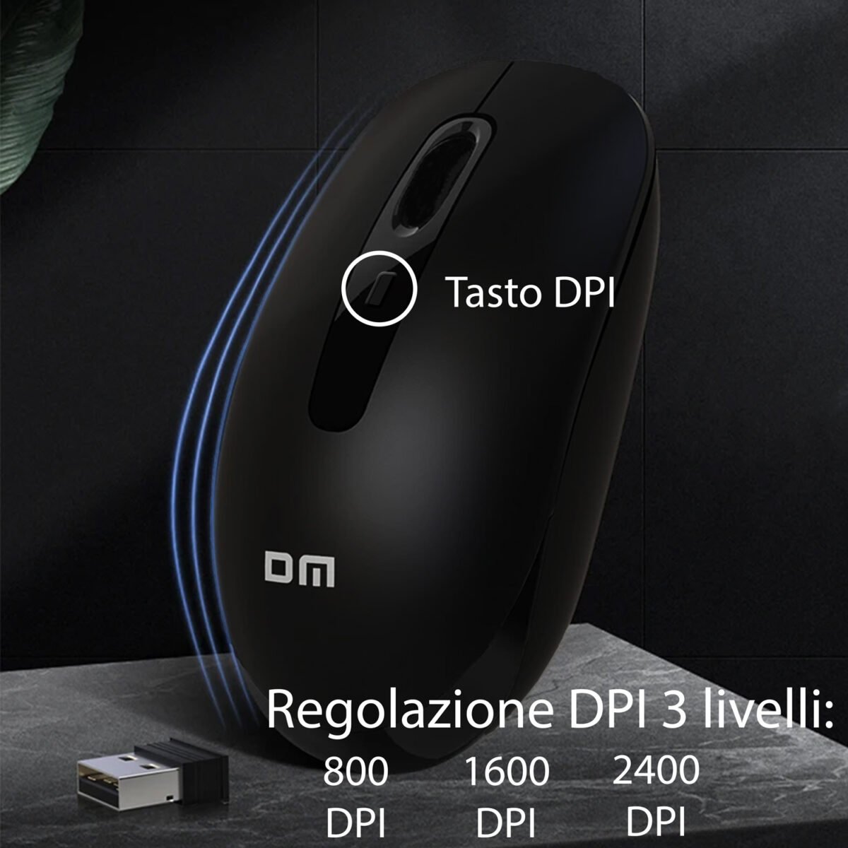 Mouse Wireless WSB Ottico 2400 DPI - immagine 2