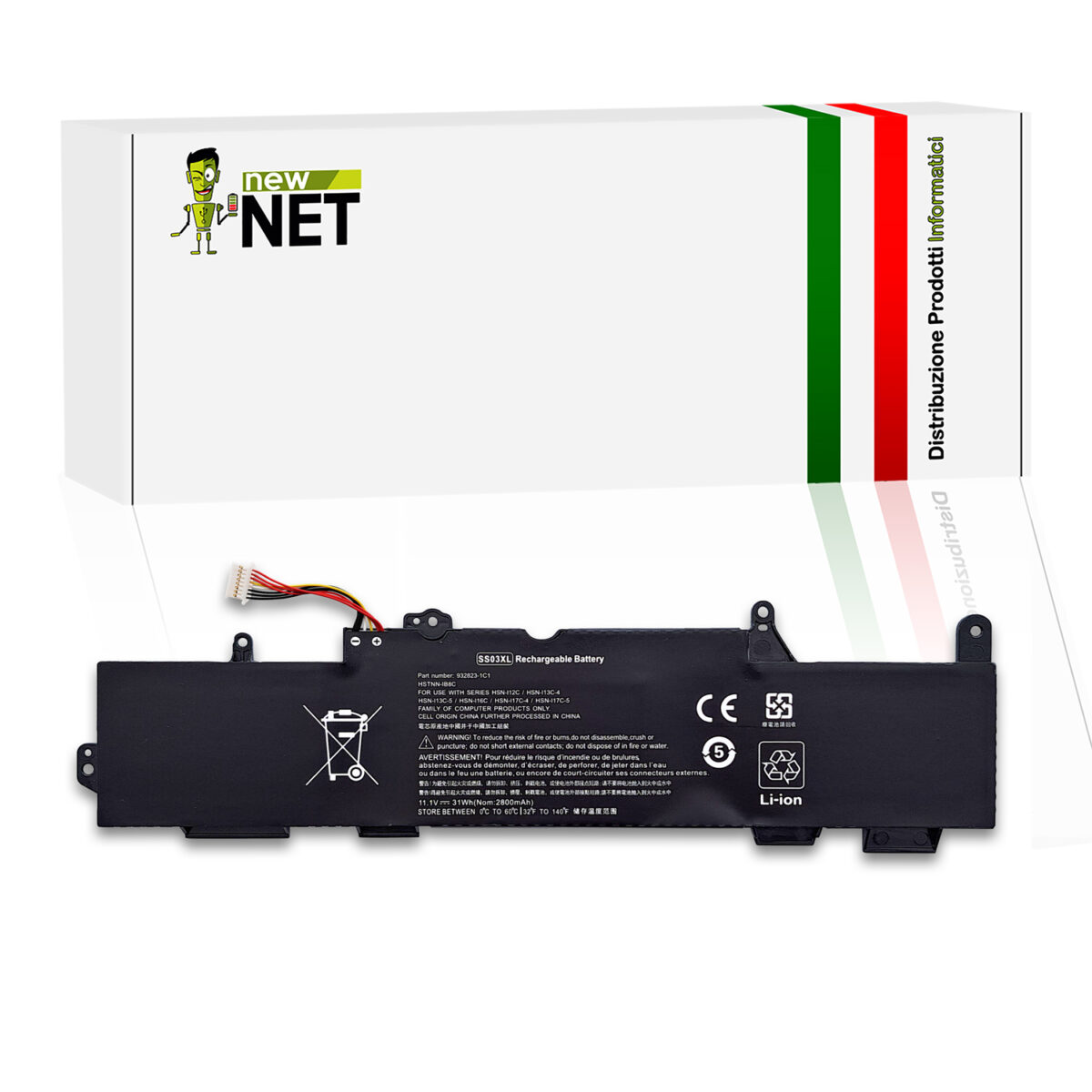 Batteria SS03XL per HP EliteBook 735 G5 – 10.8-11.1V, 2800mAh / 31Wh