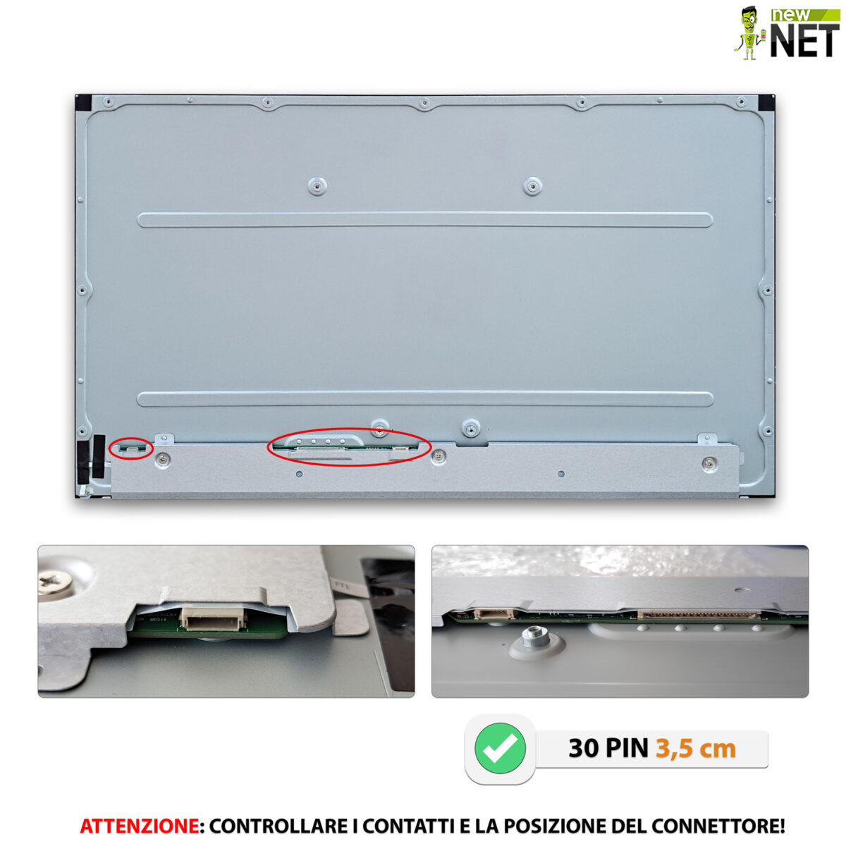 Display touchscreen LM238WF5-SSE5 LCD IPS 23.8 pollici 30 pin LVDS, 1920x1080 FHD - immagine 4