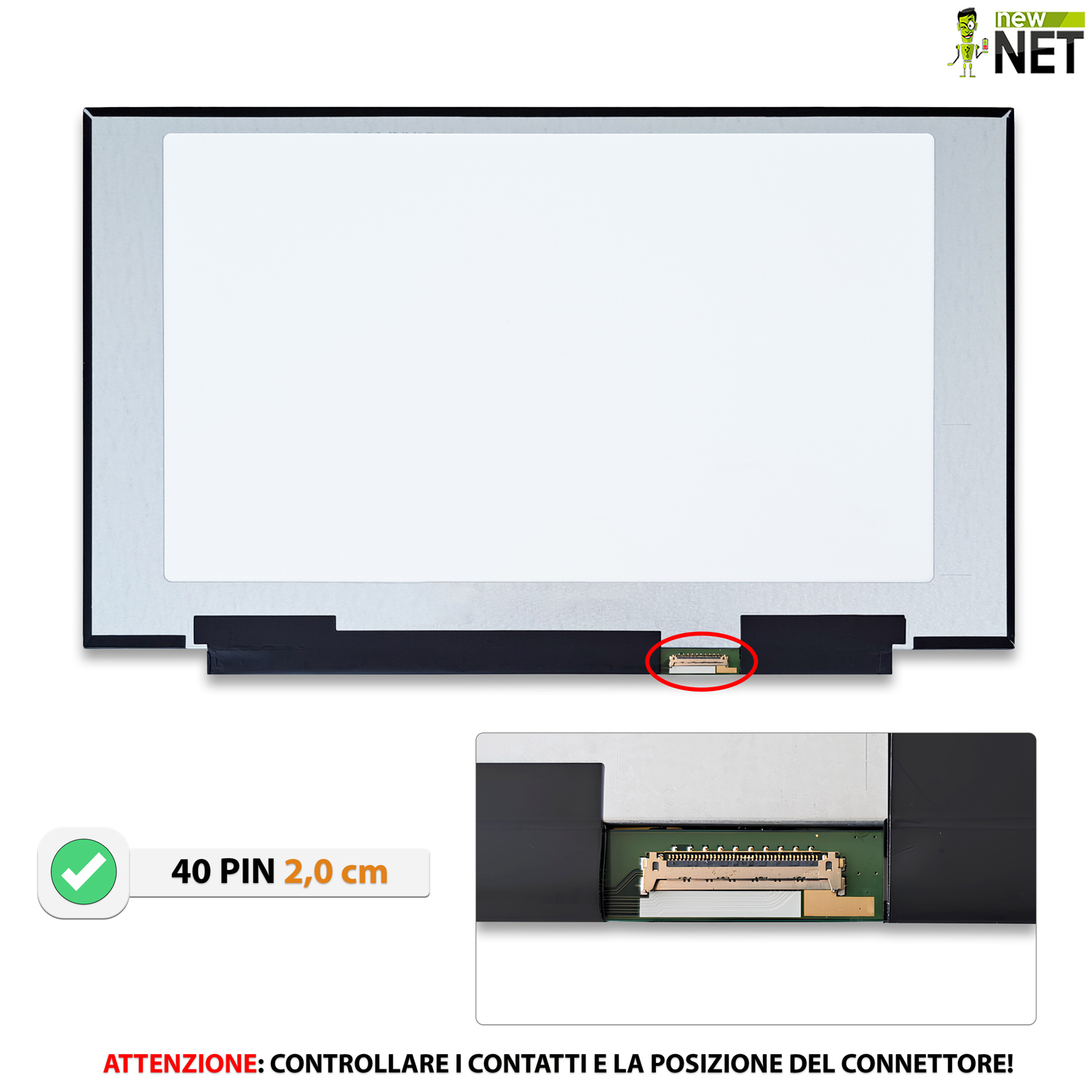 Display LQ156M1JW25 LCD IPS 15.6 pollici 40 pin eDP, 1920x1080 FHD 300Hz - immagine 5