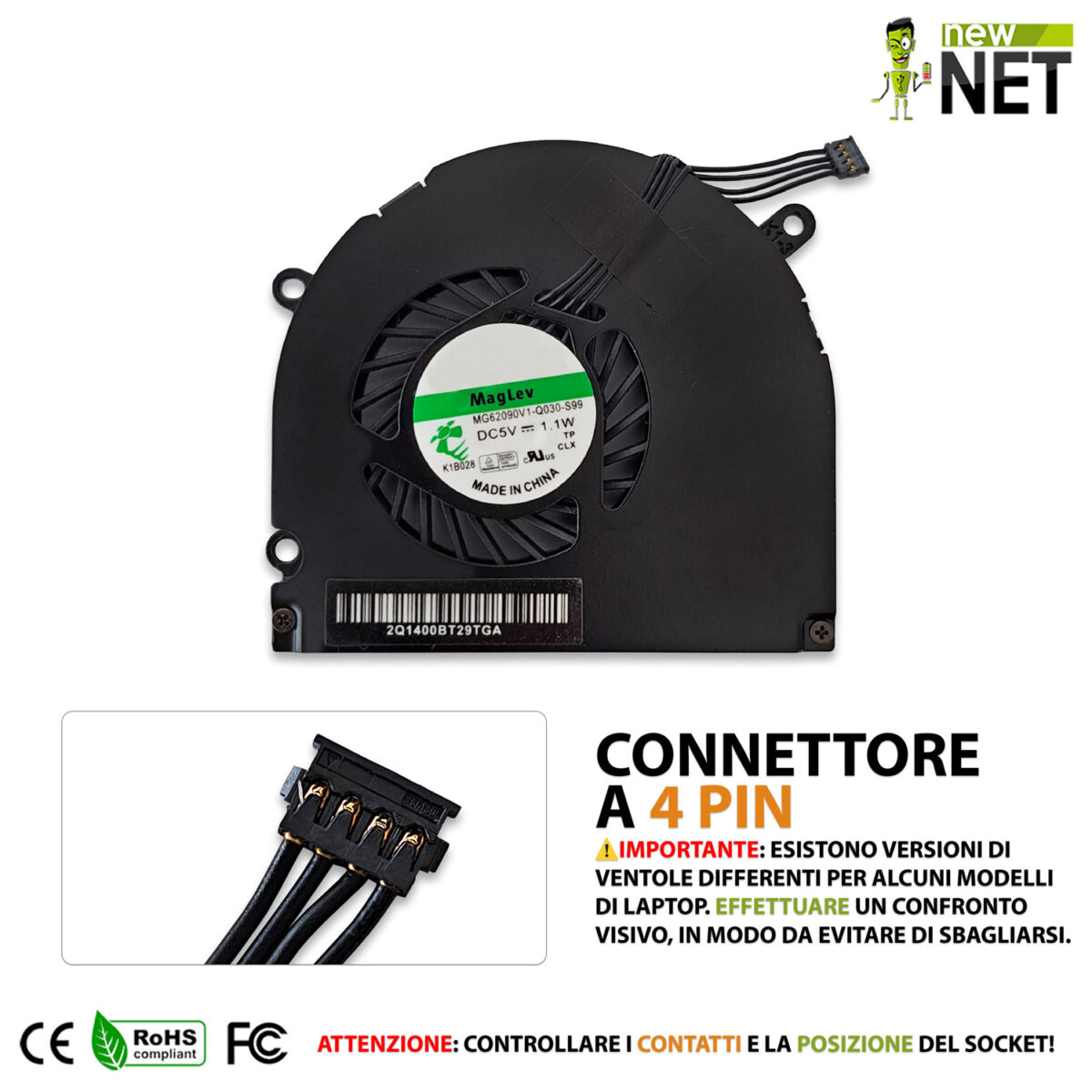 Ventole raffreddamento destra per Apple MacBook Pro 15 A1286 - immagine 5