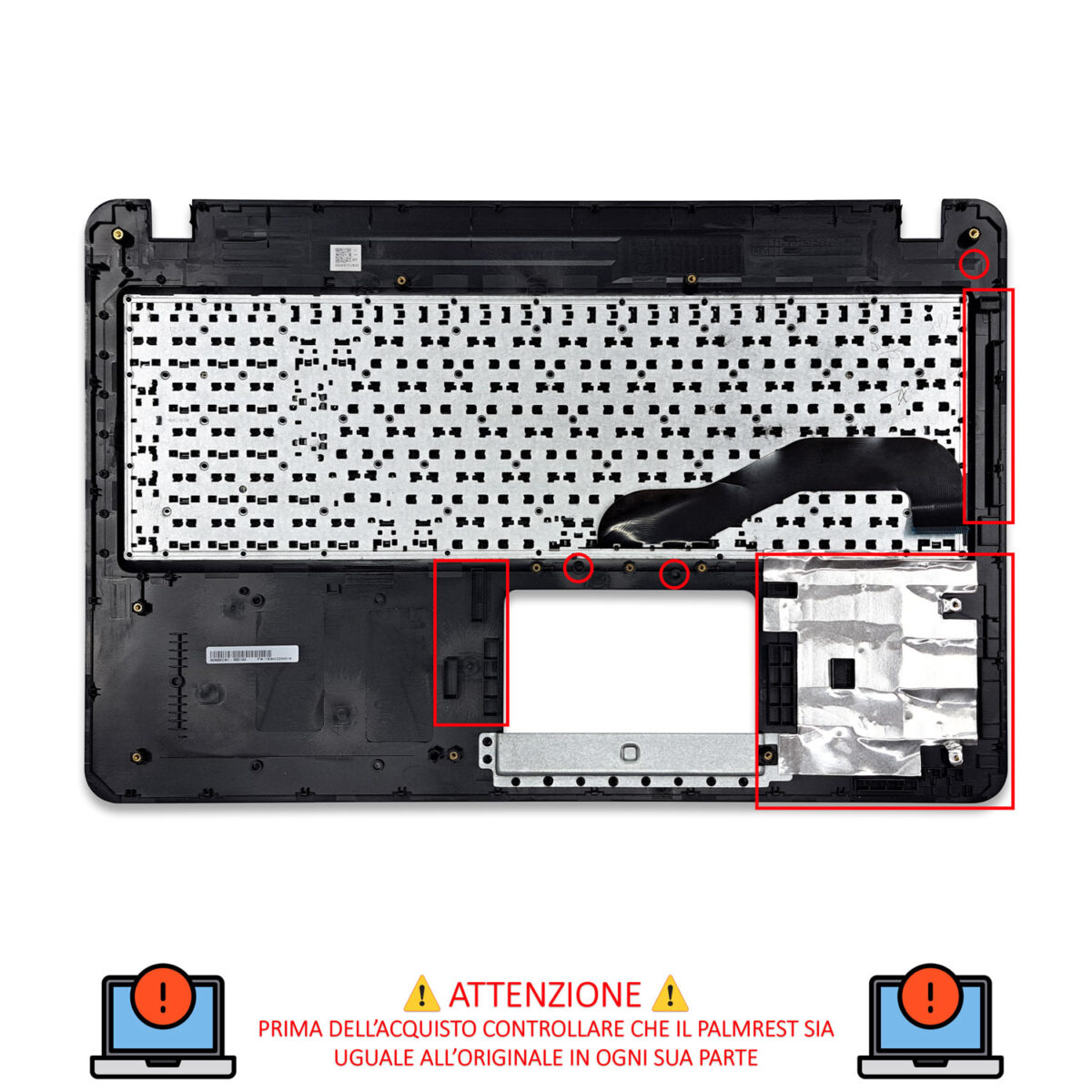 Top Case 90NB0B31-R31IT0 per ASUS Vivobook 15 con Tastiera italiana, Colore: Gold (Oro) - immagine 2