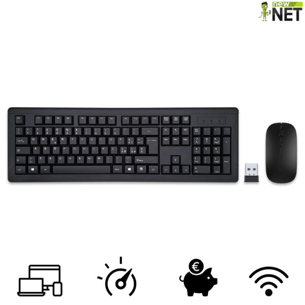 Kit Tastiera e Mouse Wireless compatto, economico e facile da usare!