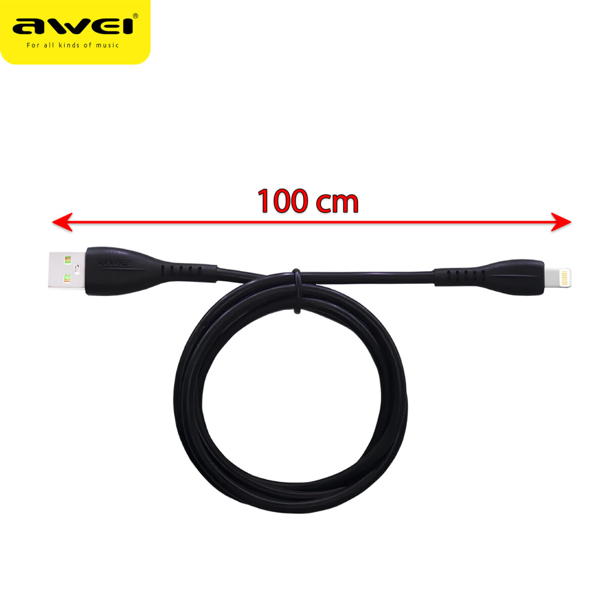 Cavo CL-115L Ricarica Veloce da USB-A a Lightning per Iphone e Ipad- 2.4A / 20W /100 cm - Nero - immagine 2
