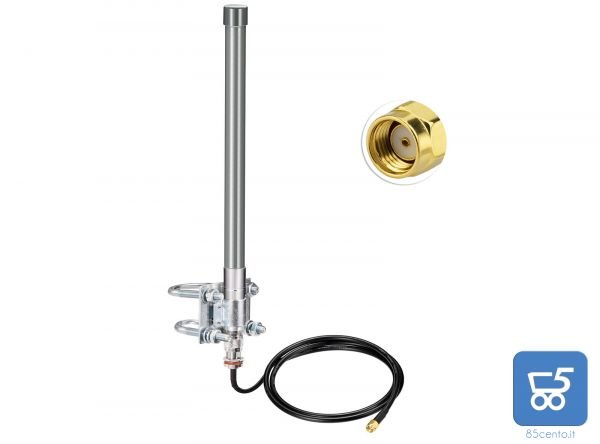 Antenna Bingfu 868 MHz LoRa Esterno 5dBi Fibra di Vetro LoRaWAN con spina N