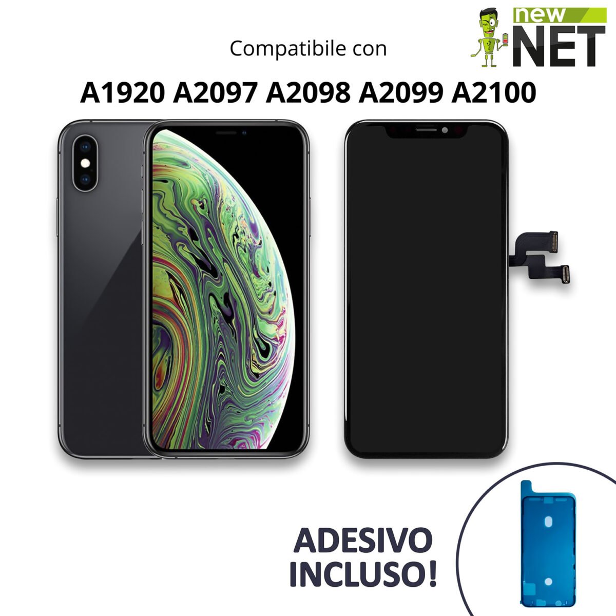 Display per Apple iPhone XS 5.8" 2436x1125 [LCD In-Cell] - immagine 2