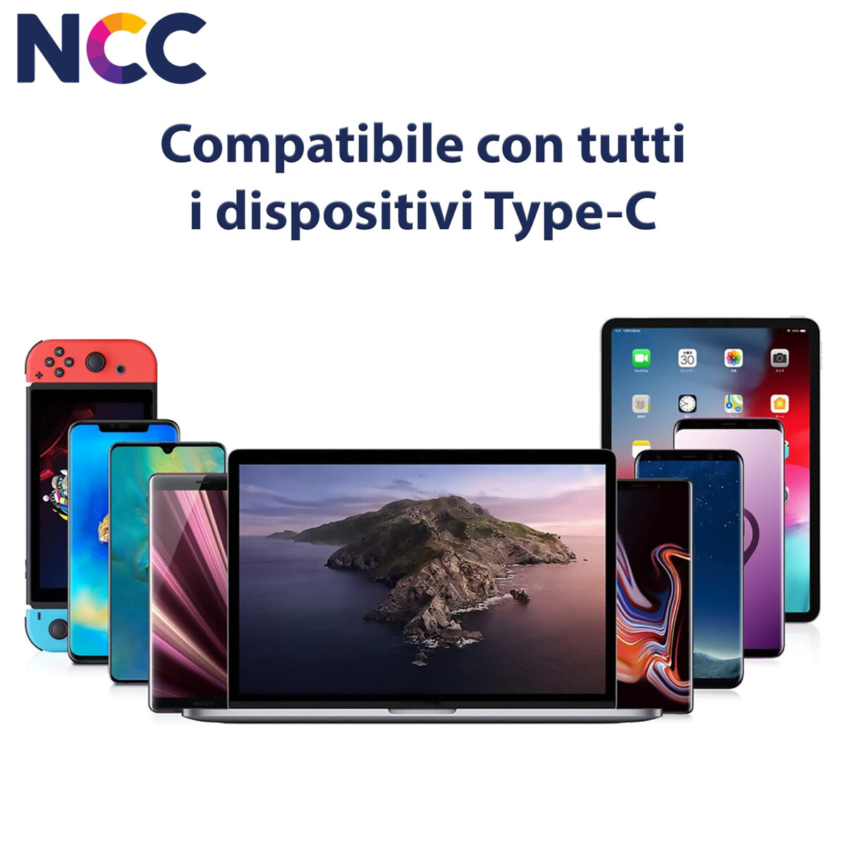 Cavo USB Type-C Universale 1m Bianco | Ricarica Rapida 60W | Dati 480Mbps | Alta Qualità e Sicurezza - immagine 5