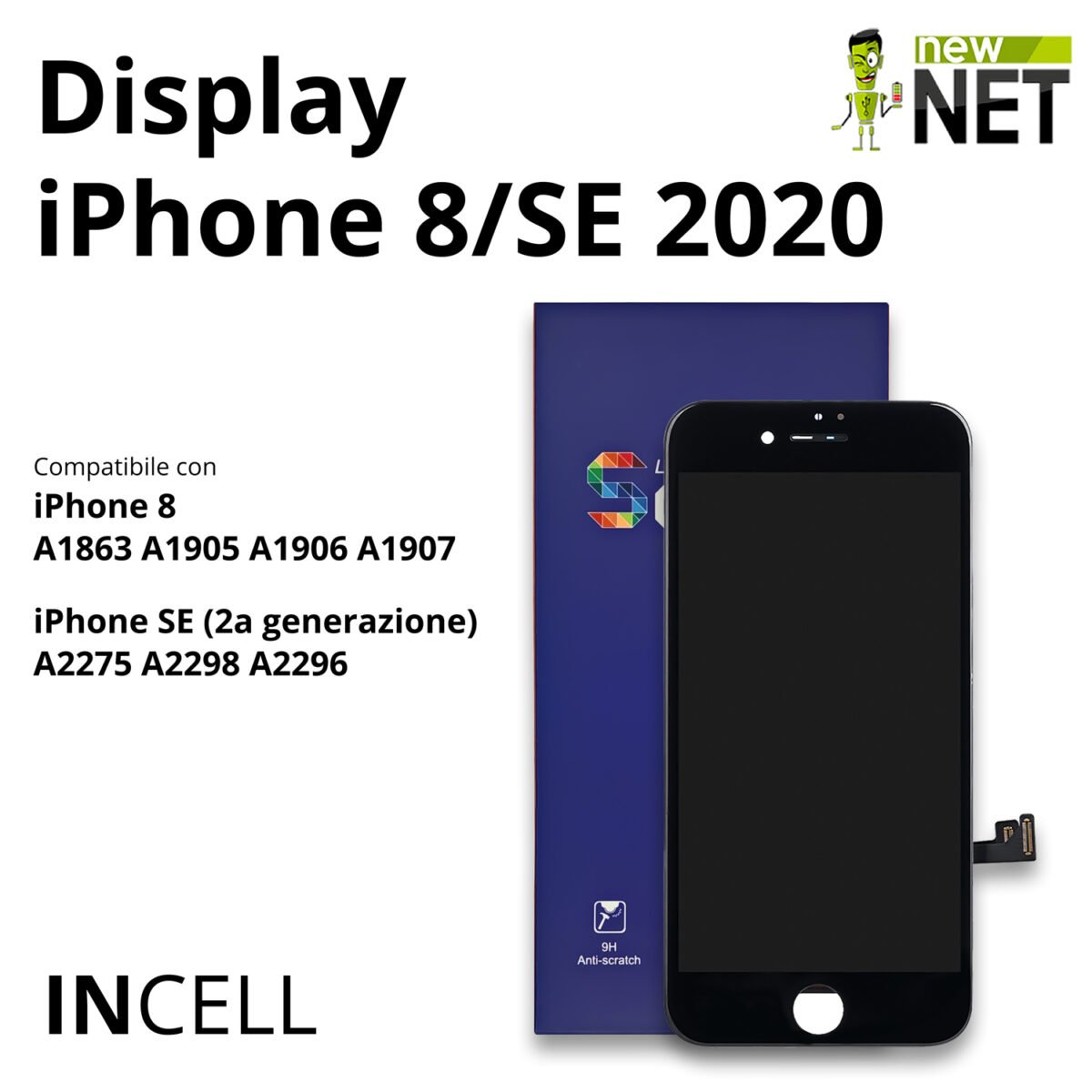 Display per Apple iPhone 8/ SE 2a generazione 2020 4.7" 1334x750 [LCD In-Cell]