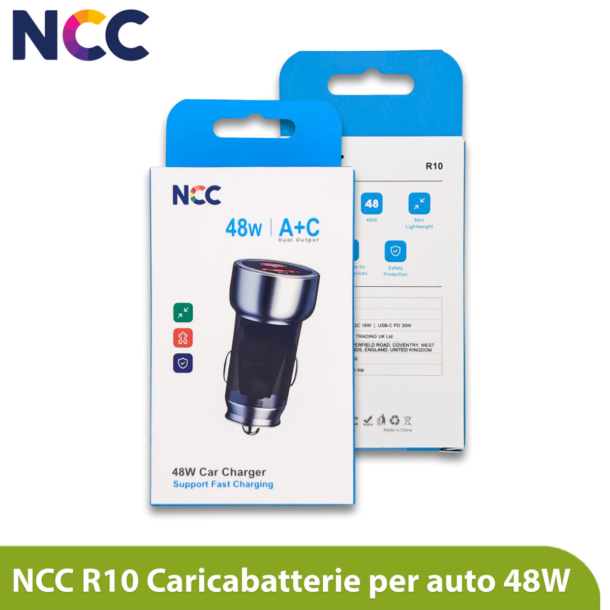Alimentatore da auto 48W max universale per smartphone e tablet USB-A QC + USB-C PD - immagine 6