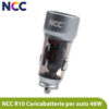 Alimentatore da auto 48W max universale per smartphone e tablet USB-A QC + USB-C PD