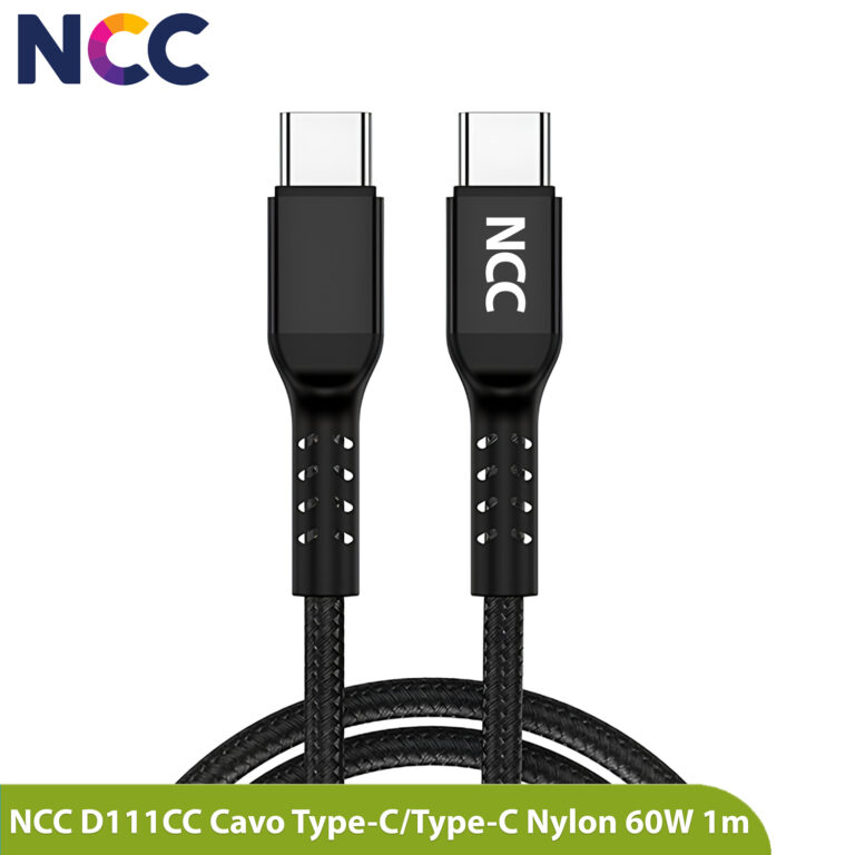 Cavo USB-C 1m Nero Ricarica Rapida 480Mbps universale