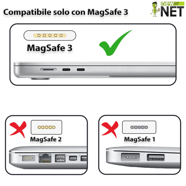 Alternative view of Cavo MagSafe 3 / Type-C  (2 Metri) per Apple MacBook Air e Pro 2022 e successivi
