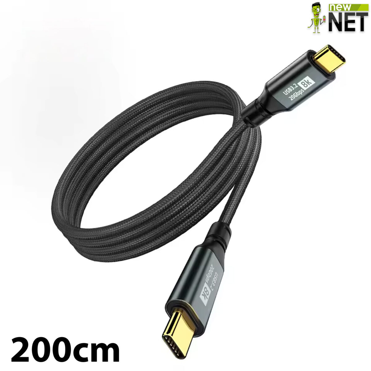 Cavo Type-C / Type-C USB3.2 (2 Metri) 20Gbps, Supporto 8K, Ricarica Rapida da 100W - immagine 4